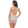 Passion - Bs111 Bodystocking Dentelle Blanche